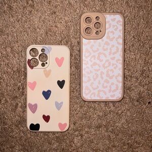 2 pack phone cases hearts 💕 & zebra 🦓 print